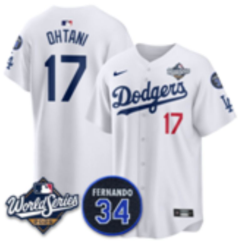 Men 2025 Los Angeles Dodgers #17 Ohtani white Nike MLB Jersey style 071